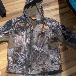 Boys camo carhartt jacket small